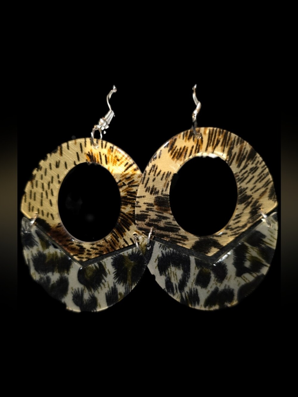 Leopard Print Drop Earrings